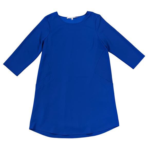 Collective Concepts Cobalt Blue Long Sleeve Shift Dress - SIZE M - Picture 1 of 8